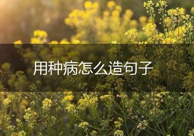 用种病怎么造句子