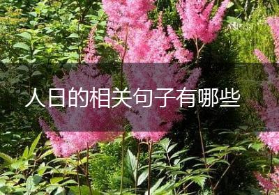 人日的相关句子有哪些