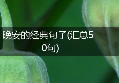 晚安的经典句子(汇总50句)