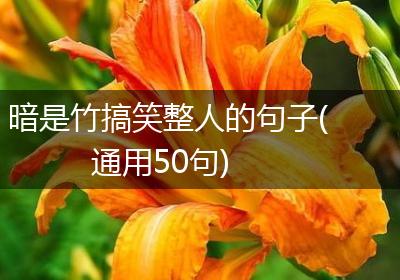 暗是竹搞笑整人的句子(通用50句)