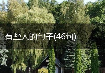 有些人的句子(46句)