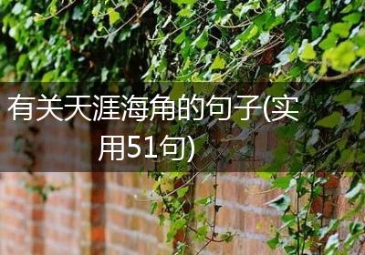 有关天涯海角的句子(实用51句)