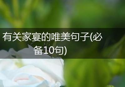 有关家宴的唯美句子(必备10句)