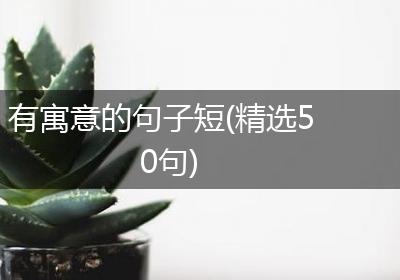 有寓意的句子短(精选50句)