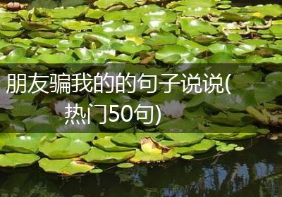 朋友骗我的的句子说说(热门50句)