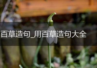 百草造句_用百草造句大全