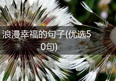 浪漫幸福的句子(优选50句)