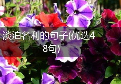 淡泊名利的句子(优选48句)