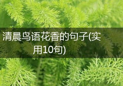清晨鸟语花香的句子(实用10句)