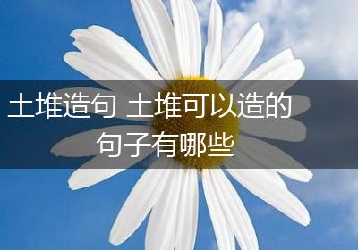 土堆造句 土堆可以造的句子有哪些