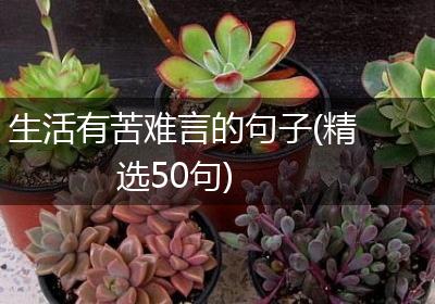 生活有苦难言的句子(精选50句)