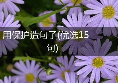 用保护造句子(优选15句)