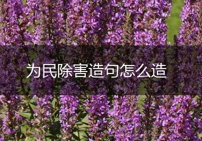 为民除害造句怎么造