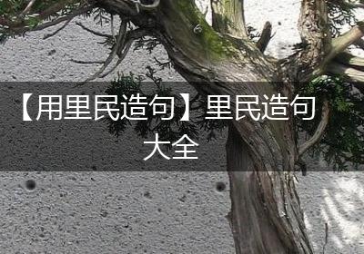 【用里民造句】里民造句大全