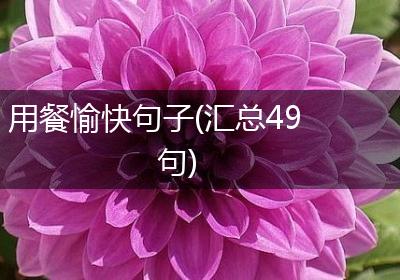 用餐愉快句子(汇总49句)