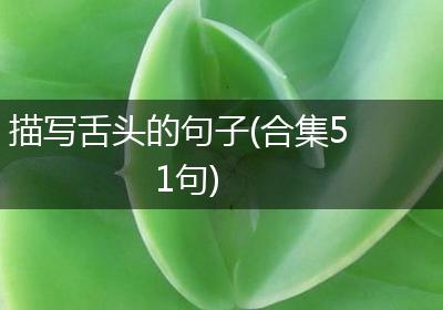 描写舌头的句子(合集51句)