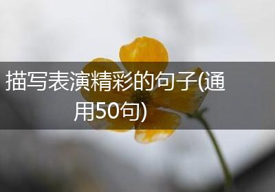 描写表演精彩的句子(通用50句)
