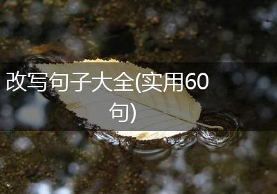 改写句子大全(实用60句)