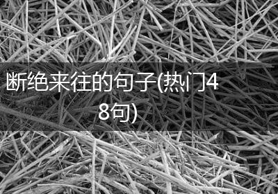 断绝来往的句子(热门48句)