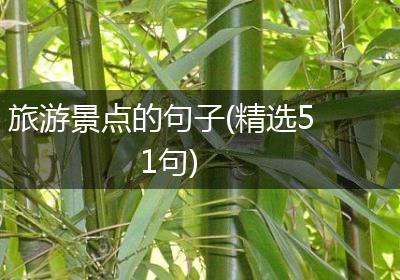 旅游景点的句子(精选51句)