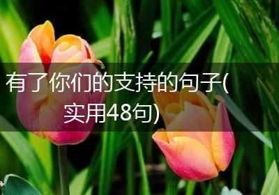 有了你们的支持的句子(实用48句)