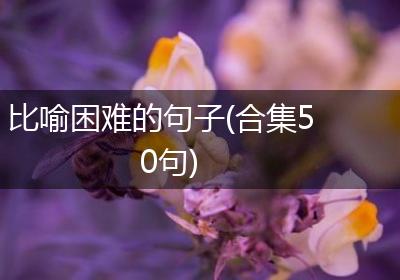 比喻困难的句子(合集50句)