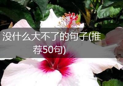 没什么大不了的句子(推荐50句)