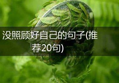 没照顾好自己的句子(推荐20句)