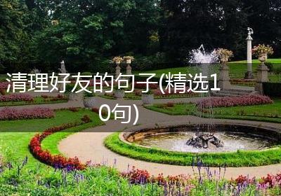清理好友的句子(精选10句)