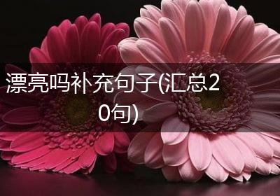 漂亮吗补充句子(汇总20句)