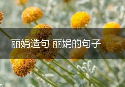丽娟造句 丽娟的句子