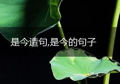 是今造句,是今的句子