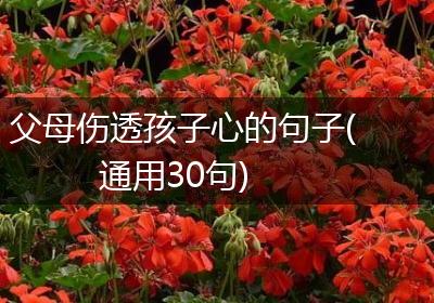 父母伤透孩子心的句子(通用30句)
