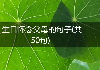 生日怀念父母的句子(共50句)