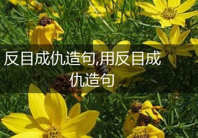 反目成仇造句,用反目成仇造句