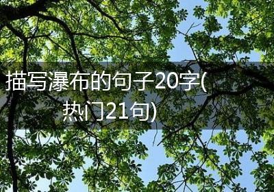 描写瀑布的句子20字(热门21句)