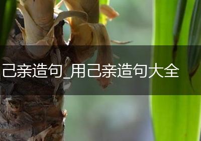 己亲造句_用己亲造句大全