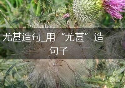 尤甚造句_用“尤甚”造句子