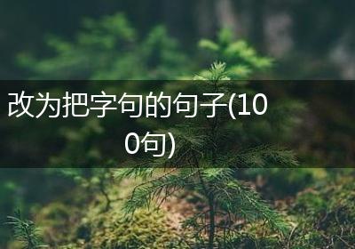 改为把字句的句子(100句)