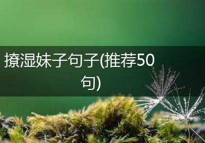 撩湿妹子句子(推荐50句)