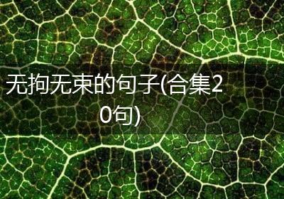 无拘无束的句子(合集20句)