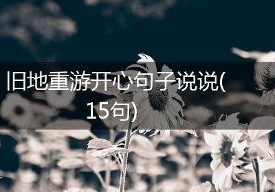 旧地重游开心句子说说(15句)