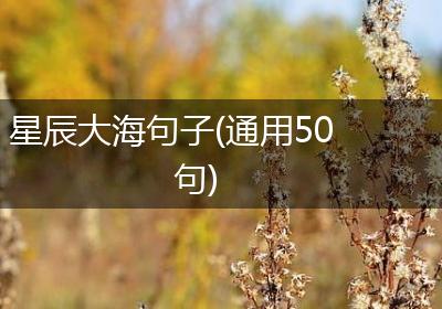 星辰大海句子(通用50句)