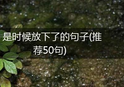 是时候放下了的句子(推荐50句)