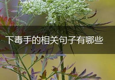 下毒手的相关句子有哪些