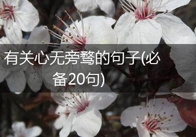 有关心无旁骛的句子(必备20句)