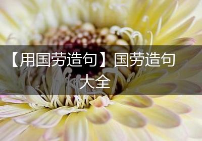 【用国劳造句】国劳造句大全