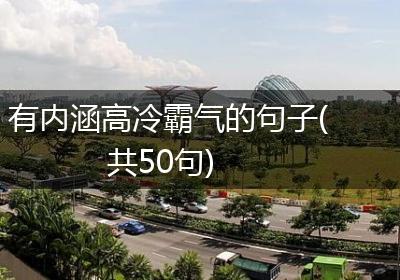 有内涵高冷霸气的句子(共50句)