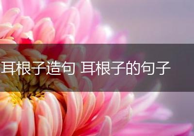 耳根子造句 耳根子的句子