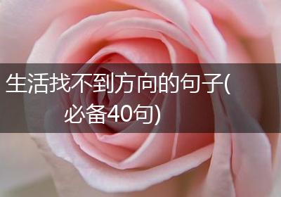 生活找不到方向的句子(必备40句)